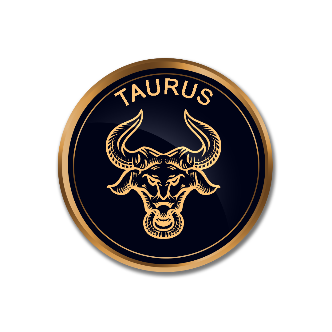 Taurus png, Golden Taurus symbol PNG, zodiac sign Taurus transparent png full hd images download